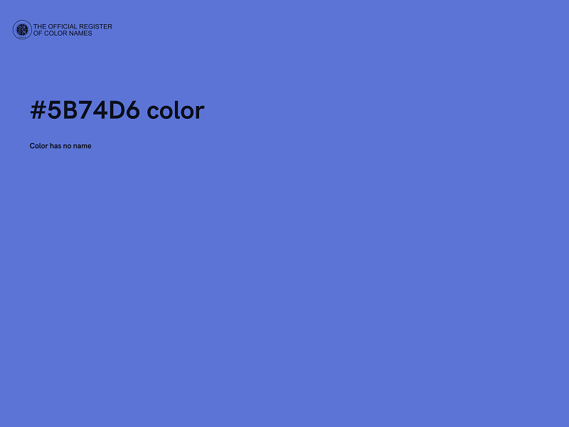 #5B74D6 color image