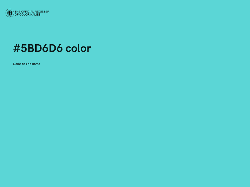 #5BD6D6 color image