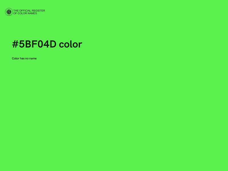 #5BF04D color image