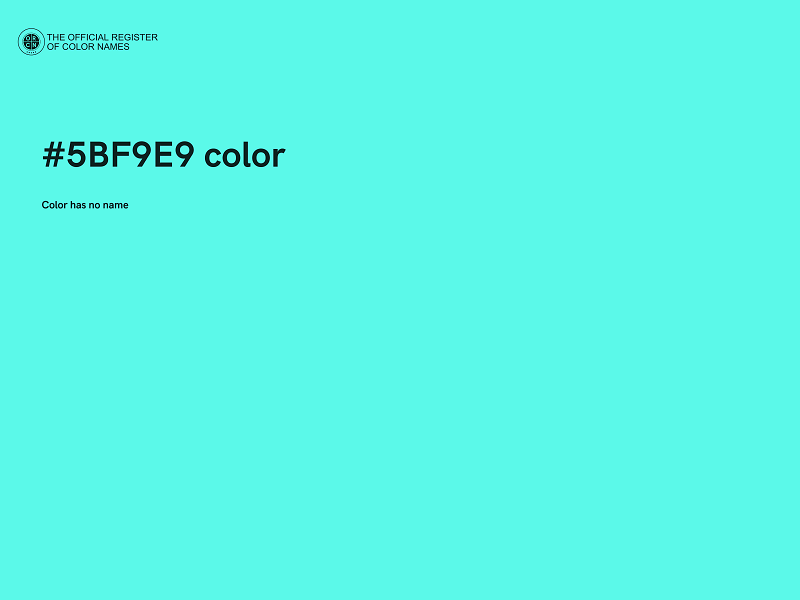 #5BF9E9 color image