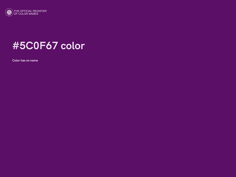 #5C0F67 color image