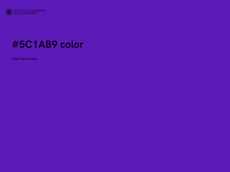 #5C1AB9 color image