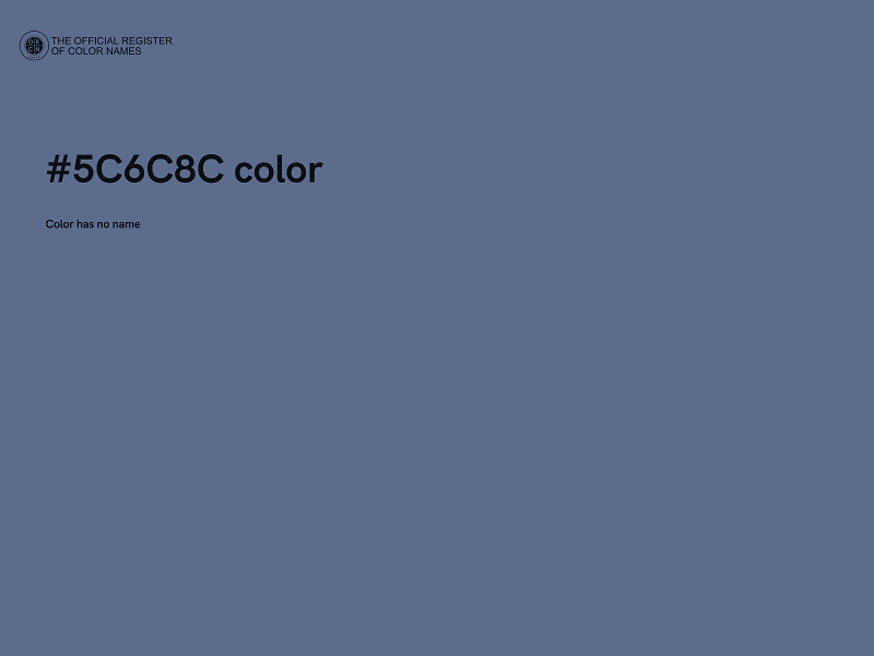 #5C6C8C color image