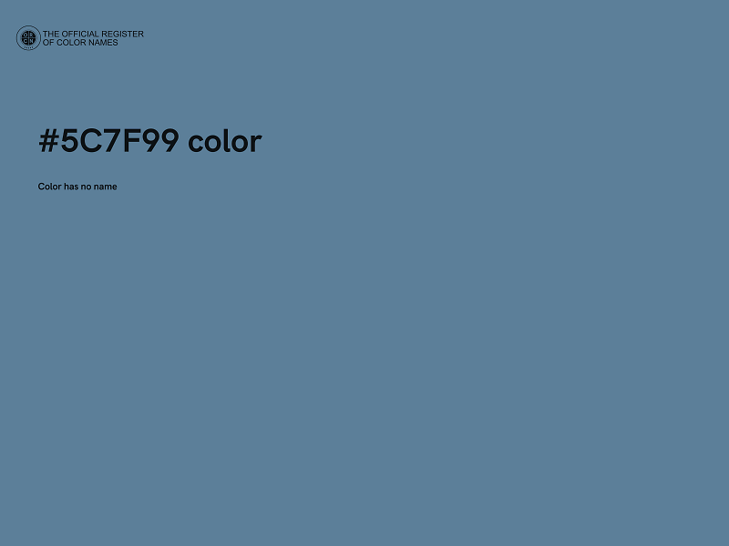 #5C7F99 color image