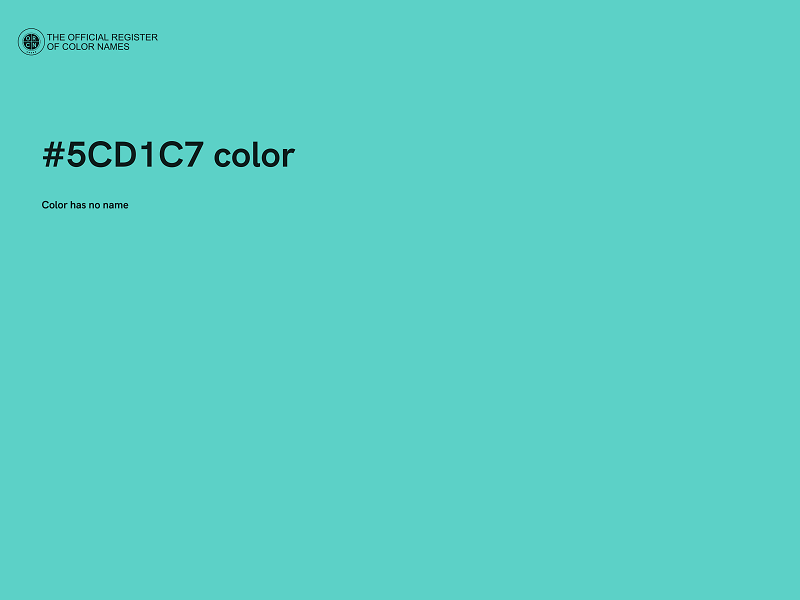 #5CD1C7 color image