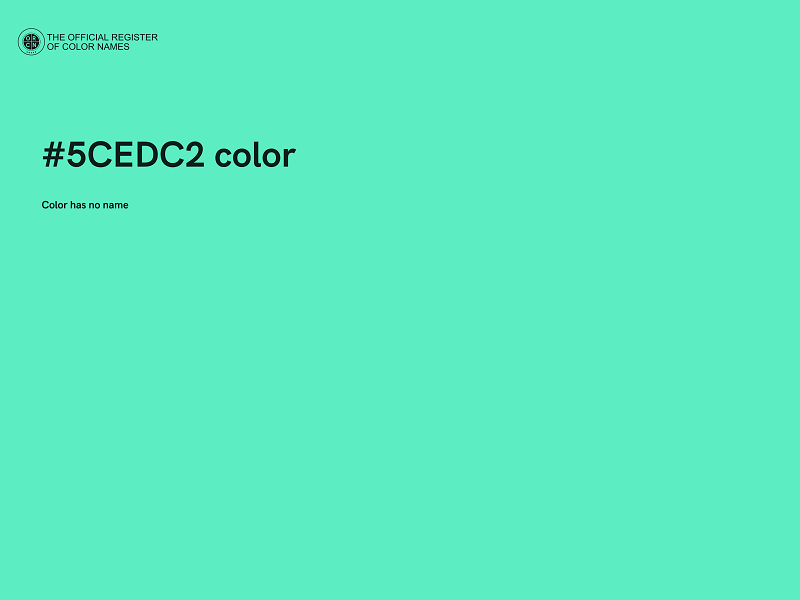 #5CEDC2 color image