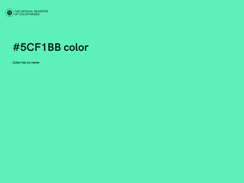 #5CF1BB color image