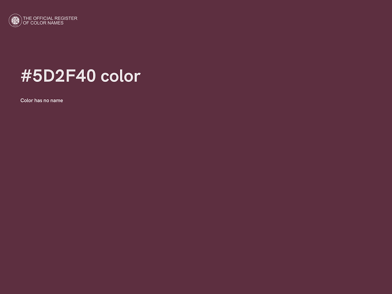 #5D2F40 color image