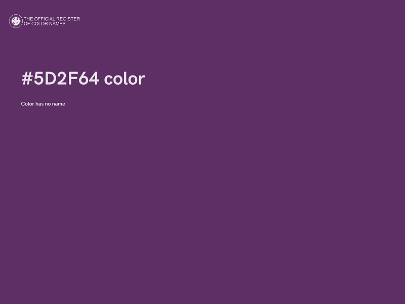 #5D2F64 color image