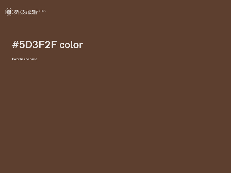 #5D3F2F color image