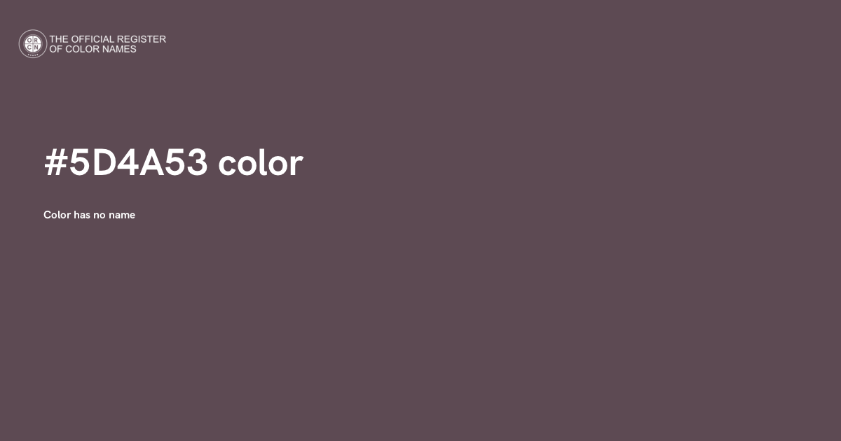 Color #5D4A53 - The Official Register of Color Names