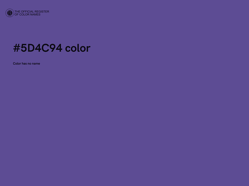 #5D4C94 color image