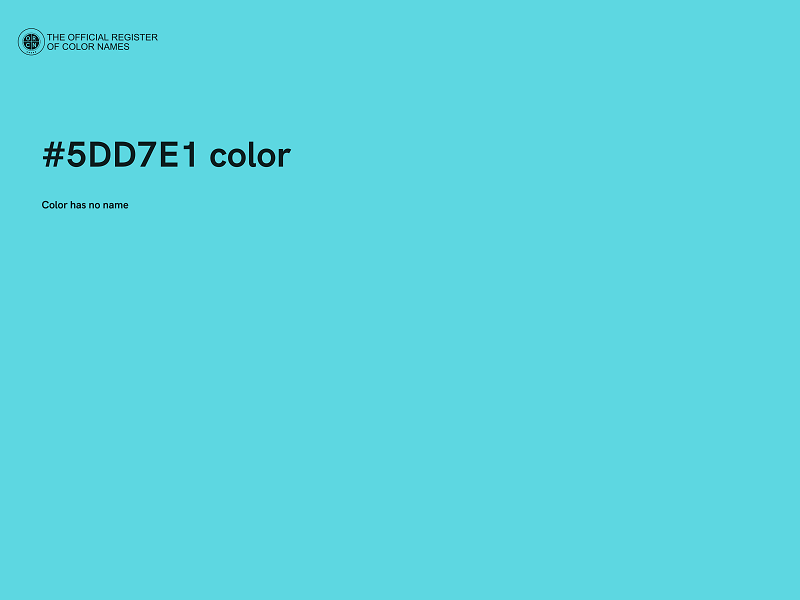 #5DD7E1 color image