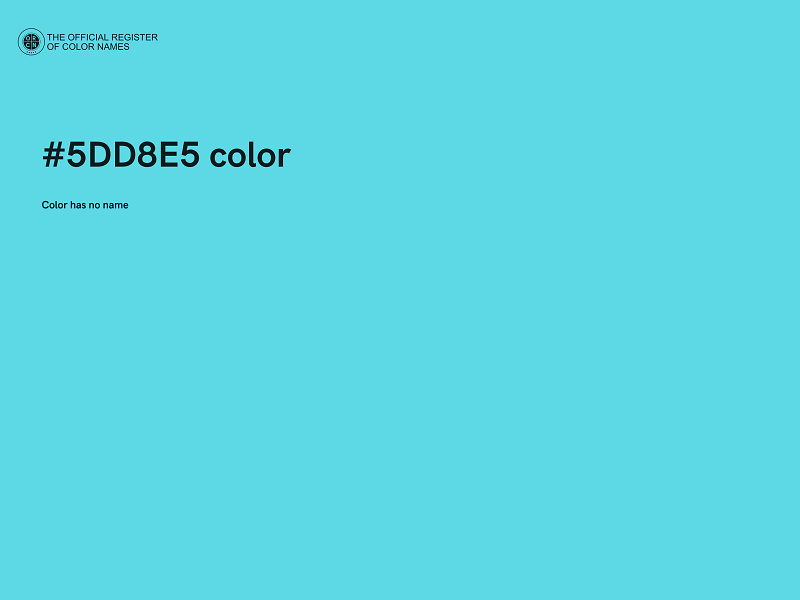 #5DD8E5 color image