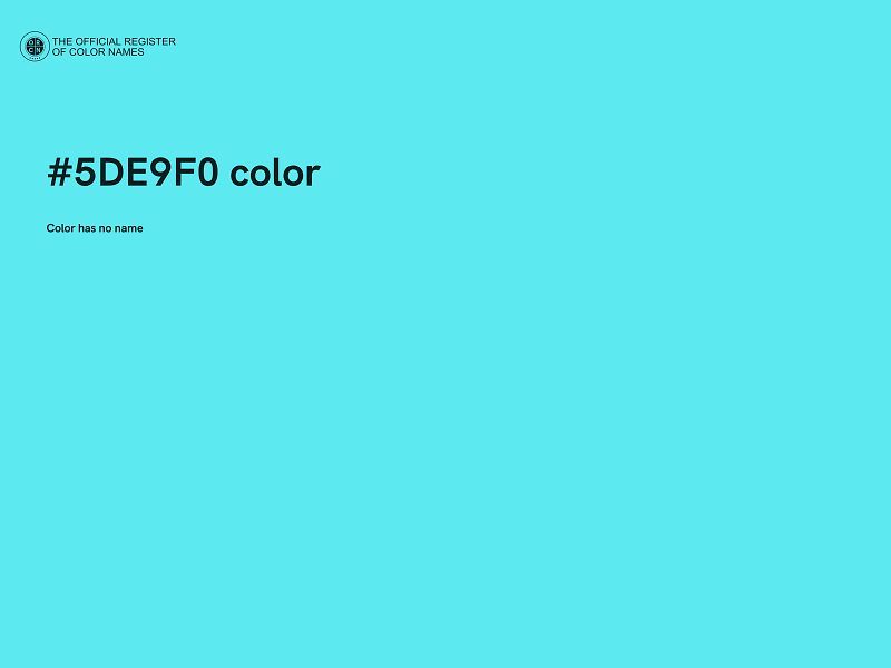 #5DE9F0 color image