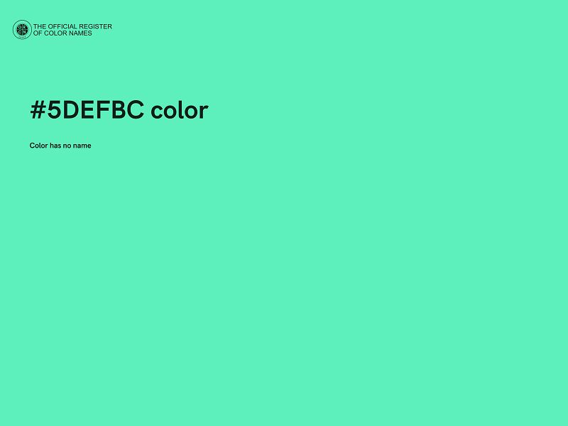 #5DEFBC color image