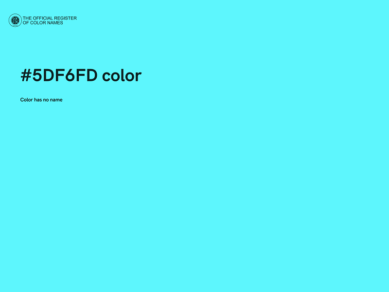 #5DF6FD color image