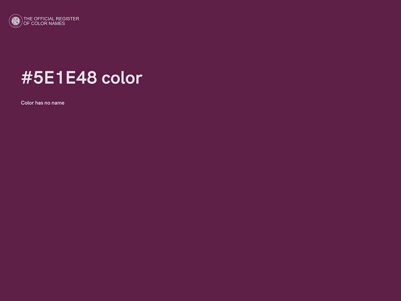 #5E1E48 color image