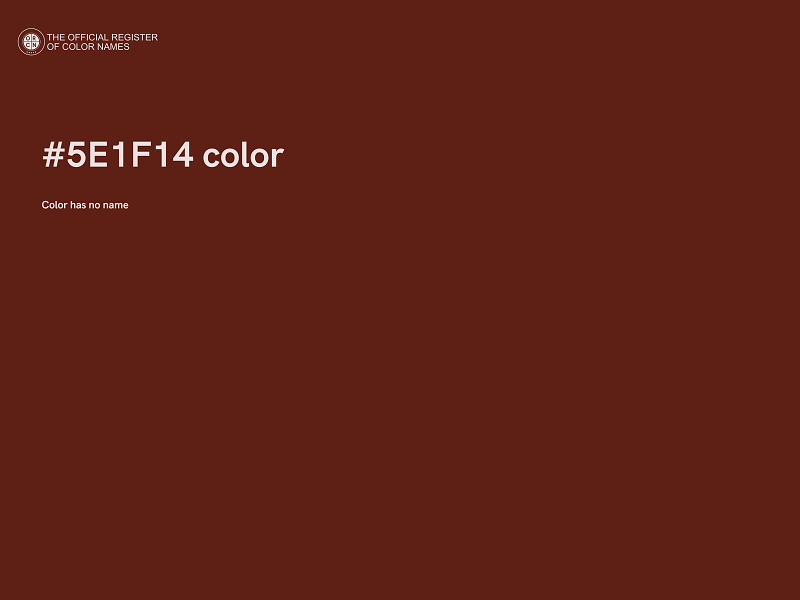 #5E1F14 color image