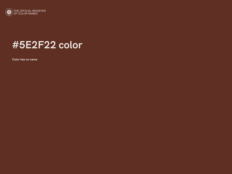 #5E2F22 color image