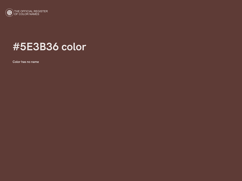 #5E3B36 color image