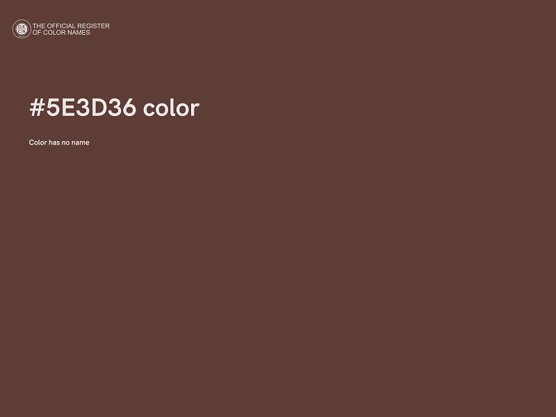 #5E3D36 color image