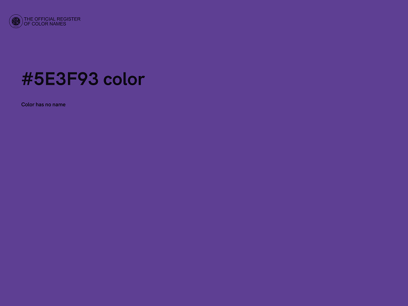 #5E3F93 color image