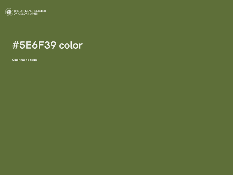 #5E6F39 color image