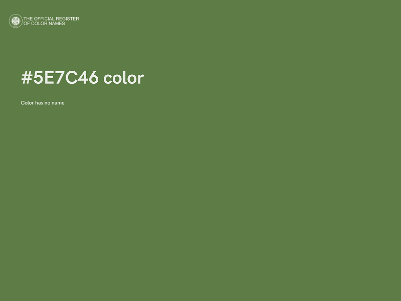 #5E7C46 color image