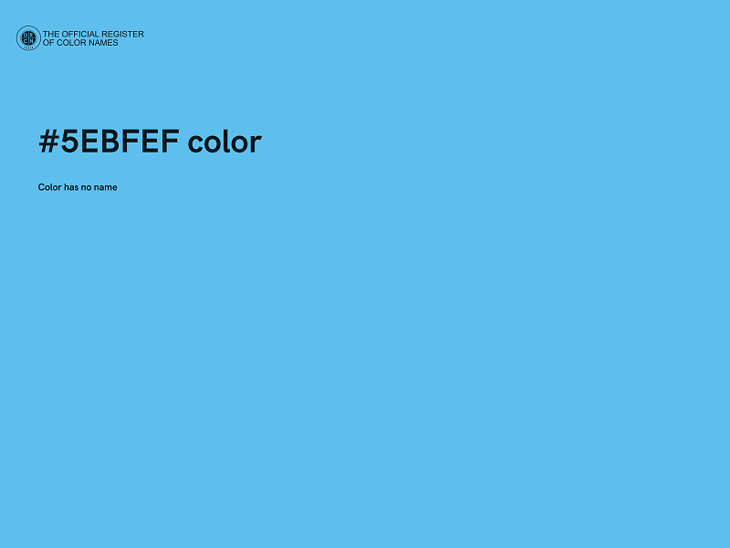 #5EBFEF color image