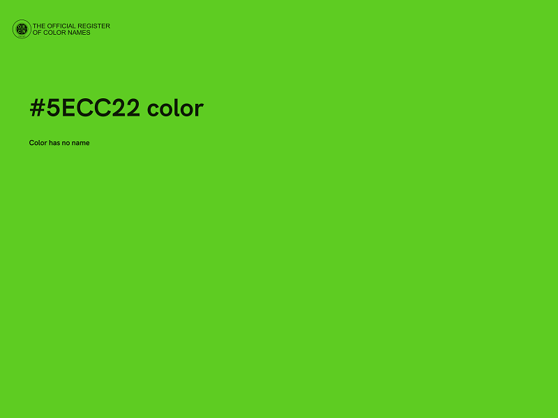 #5ECC22 color image