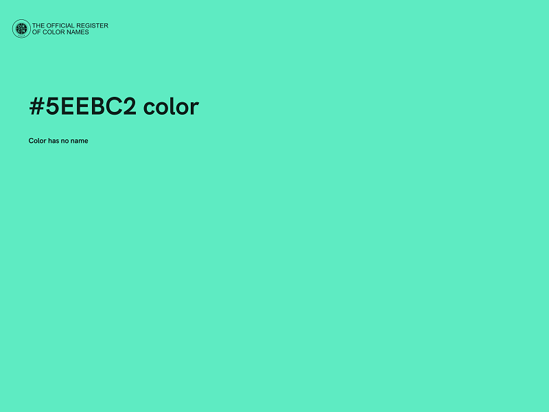 #5EEBC2 color image