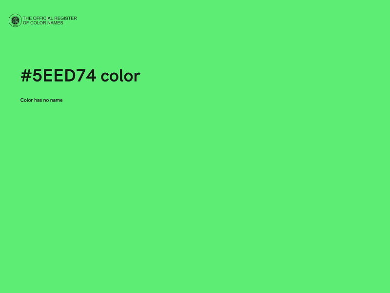 #5EED74 color image