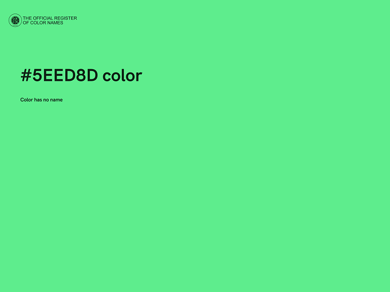 #5EED8D color image