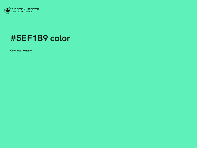 #5EF1B9 color image