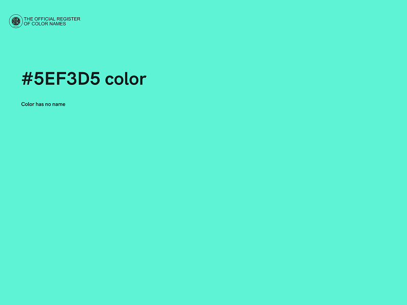 #5EF3D5 color image