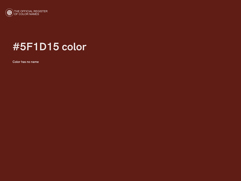 #5F1D15 color image