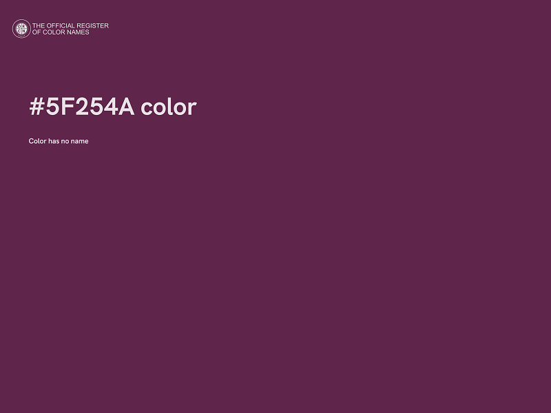 #5F254A color image