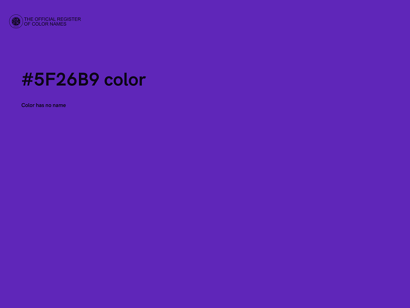 #5F26B9 color image