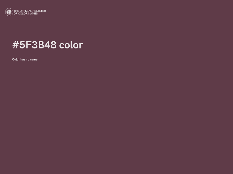 #5F3B48 color image