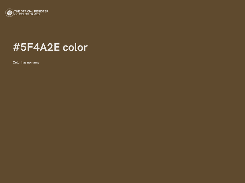 #5F4A2E color image