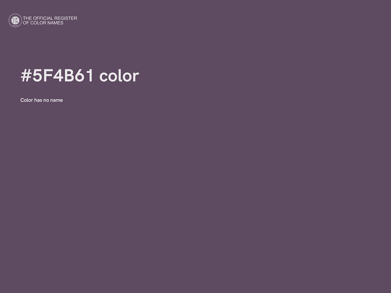 #5F4B61 color image