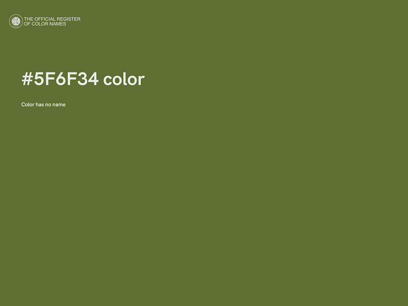 #5F6F34 color image