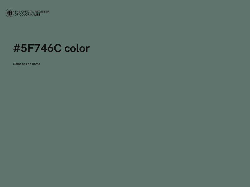 #5F746C color image