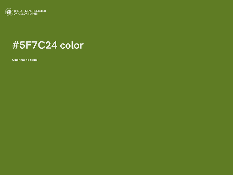 #5F7C24 color image