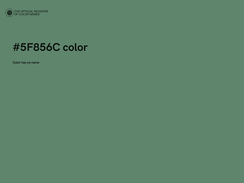 #5F856C color image