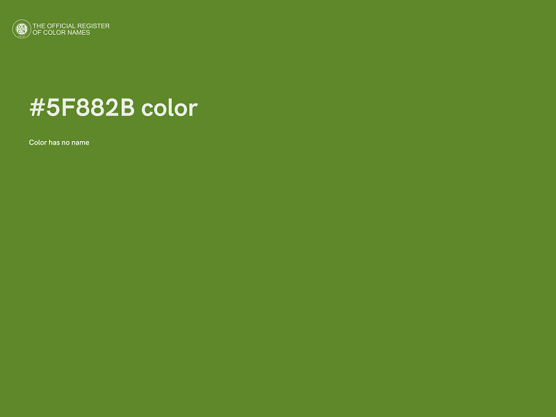 #5F882B color image