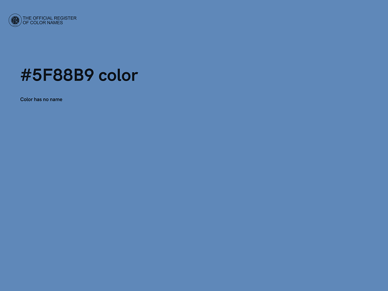 #5F88B9 color image