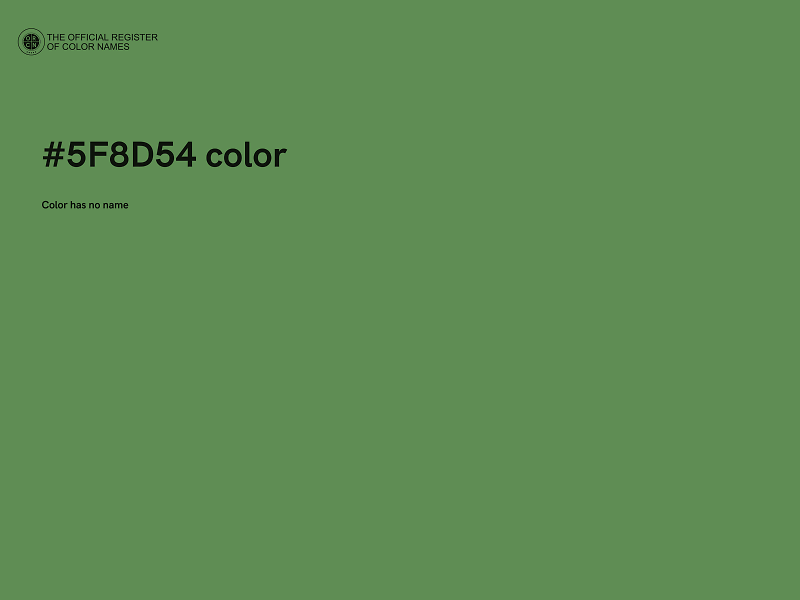 #5F8D54 color image