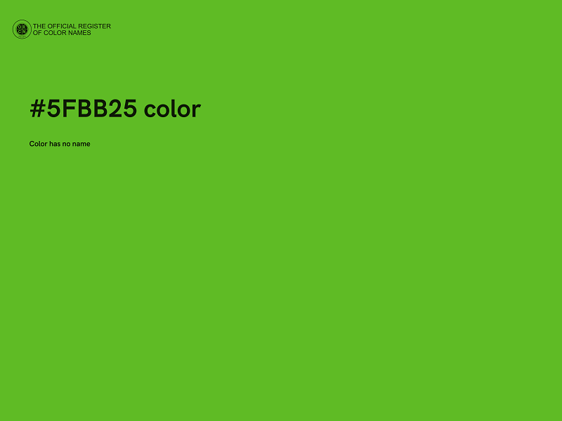 #5FBB25 color image